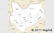 Classic Style Simple Map of Kirundo