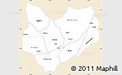 Classic Style Simple Map of Kirundo, single color outside