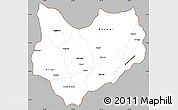 Gray Simple Map of Kirundo, cropped outside