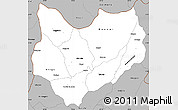 Gray Simple Map of Kirundo