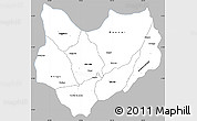 Gray Simple Map of Kirundo, single color outside