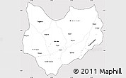 Silver Style Simple Map of Kirundo, cropped outside