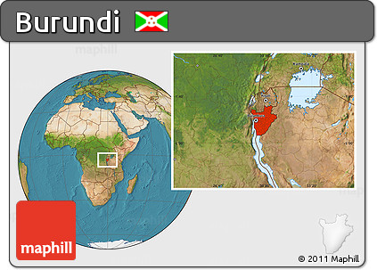 Satellite Location Map of Burundi