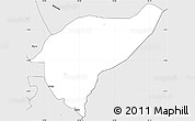 Silver Style Simple Map of Kayogoro