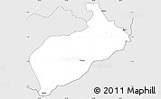 Silver Style Simple Map of Kibago