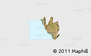 Satellite 3D Map of Nyanza Lac, single color outside