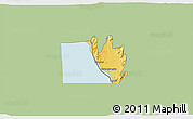 Savanna Style 3D Map of Nyanza Lac, single color outside