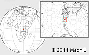 Blank Location Map of Nyanza Lac, highlighted parent region