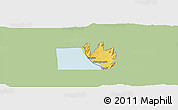 Savanna Style Panoramic Map of Nyanza Lac, single color outside