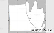 Gray Simple Map of Nyanza Lac, single color outside