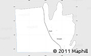 Silver Style Simple Map of Nyanza Lac, single color outside