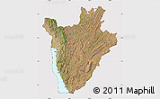 Satellite Map of Burundi, cropped outside
