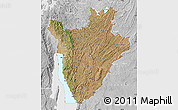Satellite Map of Burundi, lighten, desaturated