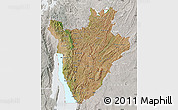 Satellite Map of Burundi, lighten, semi-desaturated, land only