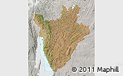 Satellite Map of Burundi, lighten, semi-desaturated