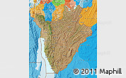 Satellite Map of Burundi, political outside