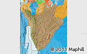 Satellite Map of Burundi, political outside, satellite sea