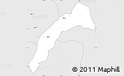 Silver Style Simple Map of Bisoro