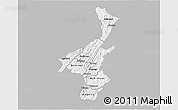 Gray 3D Map of Muyinga, single color outside