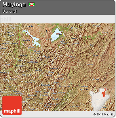 Satellite 3D Map of Muyinga