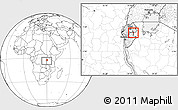 Blank Location Map of Giteranyi, within the entire country