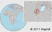 Gray Location Map of Giteranyi, highlighted parent region