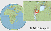 Savanna Style Location Map of Giteranyi, highlighted country