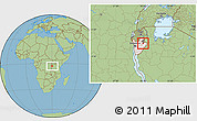 Savanna Style Location Map of Mwakiro, highlighted country, highlighted parent region