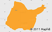 Political Simple Map of Mwakiro, single color outside