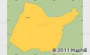 Savanna Style Simple Map of Mwakiro, single color outside