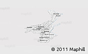 Silver Style Panoramic Map of Muyinga, single color outside