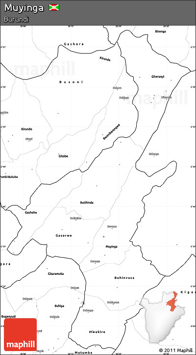 Blank Simple Map of Muyinga