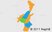 Political Simple Map of Muyinga, cropped outside