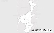 Silver Style Simple Map of Muyinga, cropped outside