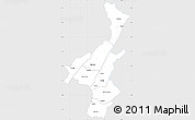 Silver Style Simple Map of Muyinga, single color outside
