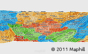 Political Shades Panoramic Map of Ngozi