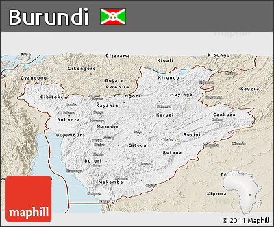 Classic Style Panoramic Map of Burundi
