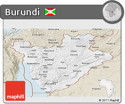 Classic Style Panoramic Map of Burundi