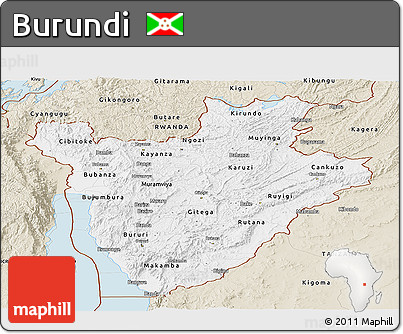 Classic Style Panoramic Map of Burundi