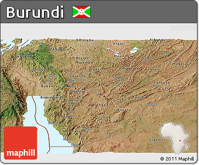Satellite Panoramic Map of Burundi
