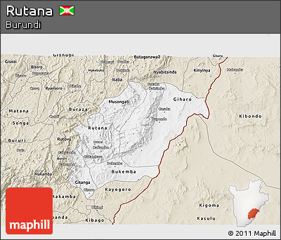 Classic Style 3D Map of Rutana