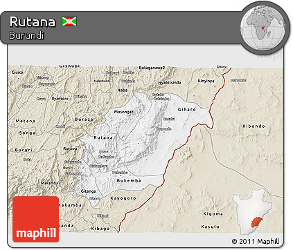Classic Style 3D Map of Rutana