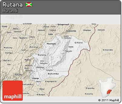 Classic Style 3D Map of Rutana