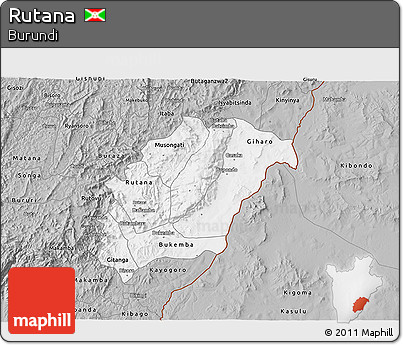 Gray 3D Map of Rutana