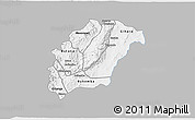 Gray 3D Map of Rutana, single color outside