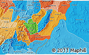 Political 3D Map of Rutana, political shades outside