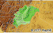 Political Shades 3D Map of Rutana, physical outside