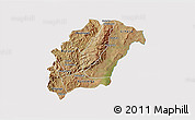 Satellite 3D Map of Rutana, cropped outside