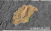 Satellite 3D Map of Rutana, darken, desaturated