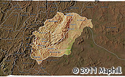 Satellite 3D Map of Rutana, darken